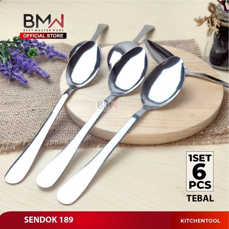 Jual Bmw Kitchenware Sendok Garpu Makan Stainless Steel Tebal Motif Polos Shopee Indonesia 9808