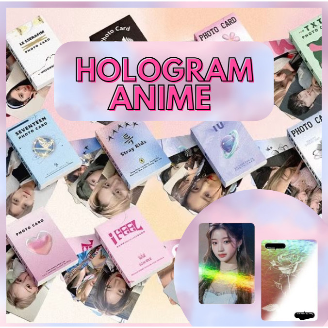 Jual [BS COD] LOMOCARD HOLOGRAM ANIME 2 SISI ISI 50PCS WIBU ANIME ...