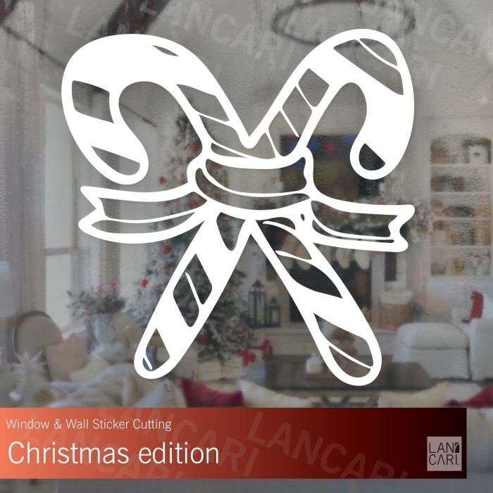 Jual Stiker Natal Christmas sticks Sticker Decal Wall Window Kaca ...