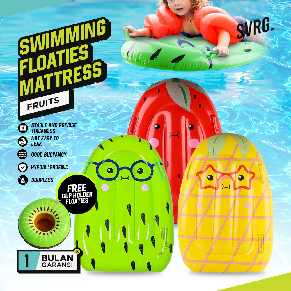 Jual SVRG. Swimming Floaties Fruits Mattress For Kids (FREE CUP HOLDER ...