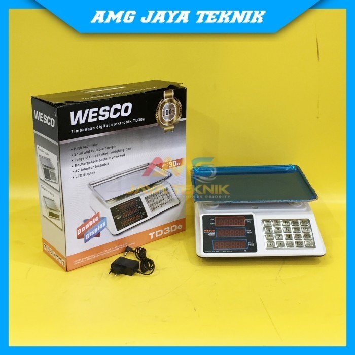 Jual Timbangan Loundry / Buah / Sayur Timbangan Digital Wesco TD30e -30 ...