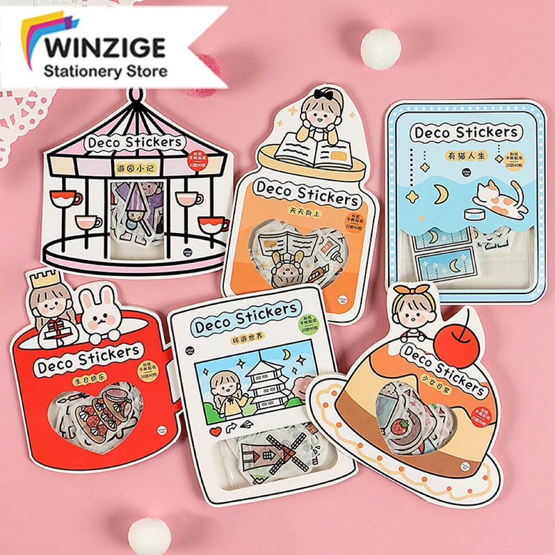 Jual Winzige 40pcs Stiker Lucu Stiker Kecil Lucu Dekorasi Sticker ...