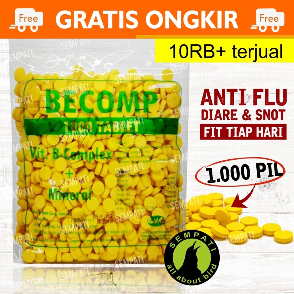 Jual Vitamin B Complex Becomp 1000 Tablet Vit B Comp Plus Mineral Untuk ...