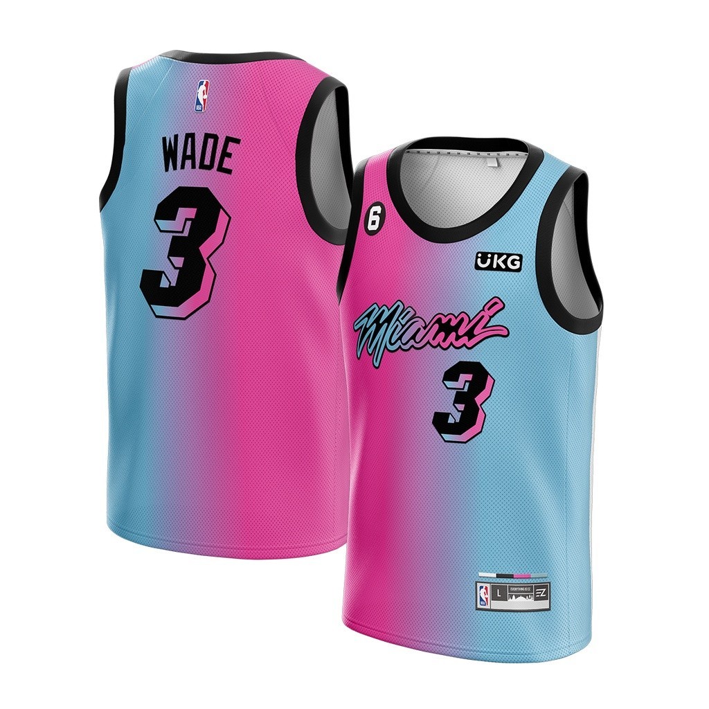 Nba Pink D Wade Shirt Real Nike NBA Miami Heat Dwayne Wade Sunset