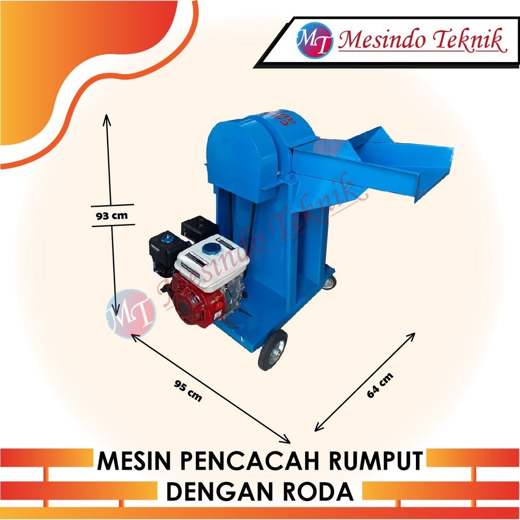 Jual MESIN CACAH RUMPUT RODA + ENGINE 6.5PK | Shopee Indonesia