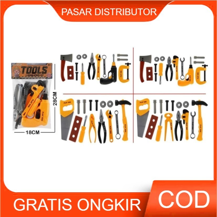 Jual Mainan Anak PR-17867 TOOLS SIMULATION KIT Mainan Pertukangan Anak ...