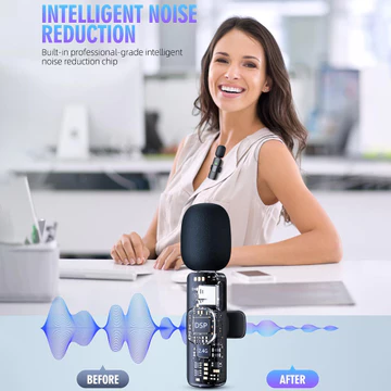 【✅】Mic Wireless Clip On 3 In1 Mikrofon Nirkabel Untuk IPhone Type C 3.5mm Nirkabel Lavalier