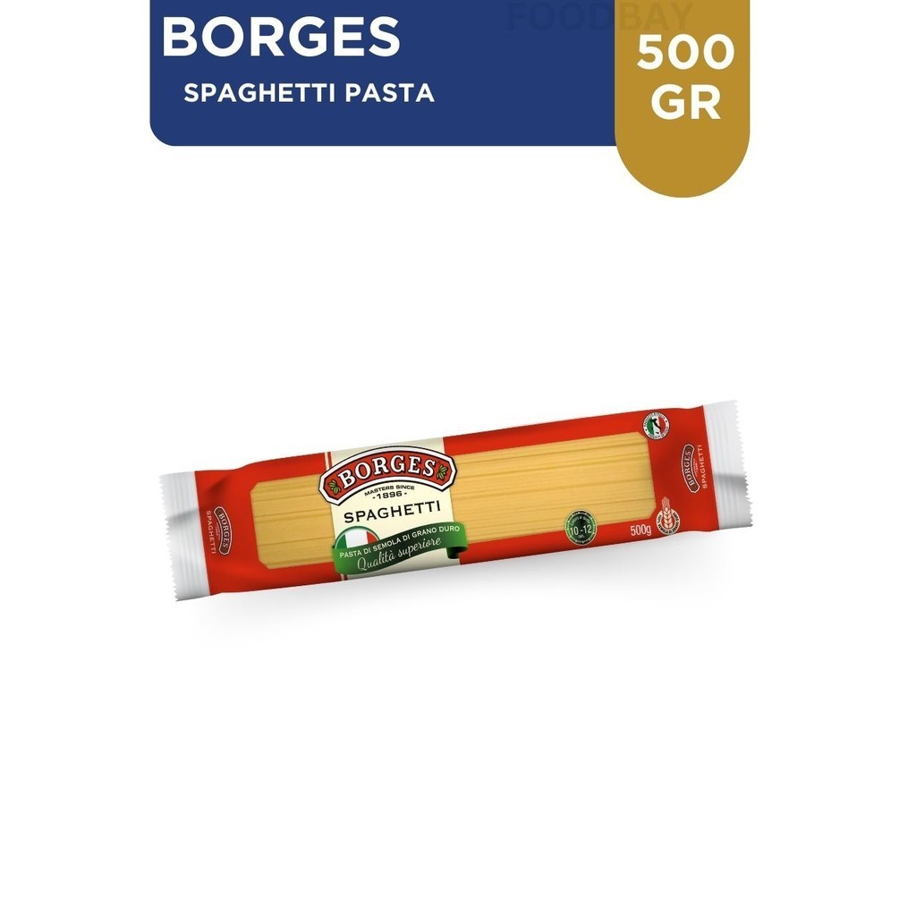 Jual BORGES Spaghetti Pasta 100% gandum 500 Gr | Shopee Indonesia