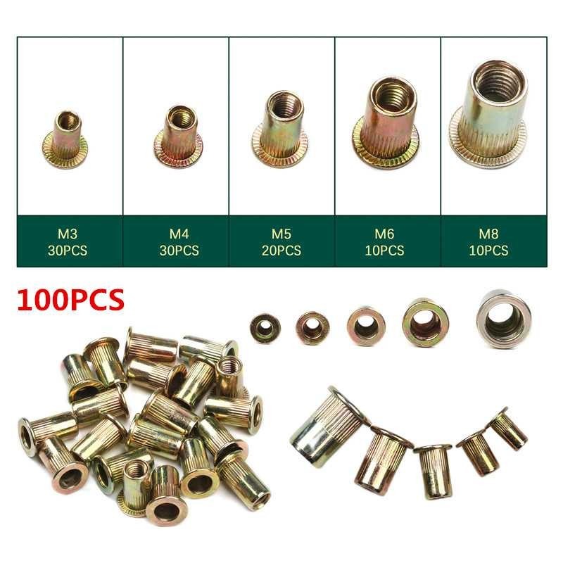 Jual [COD] Rivet Nut Mur Berbagai Ukuran M3 M4 M5 M6 M8 Carbon Steel ...