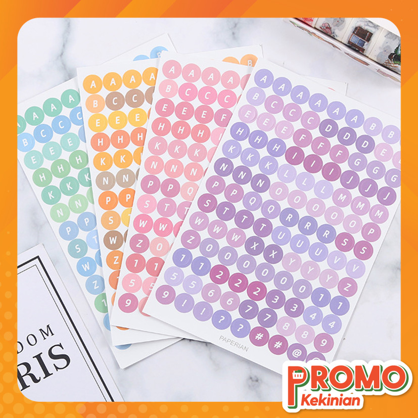Jual Promo Kekinian - 6158 Deco Alphabet Letter Stickers / Stiker Huruf ...