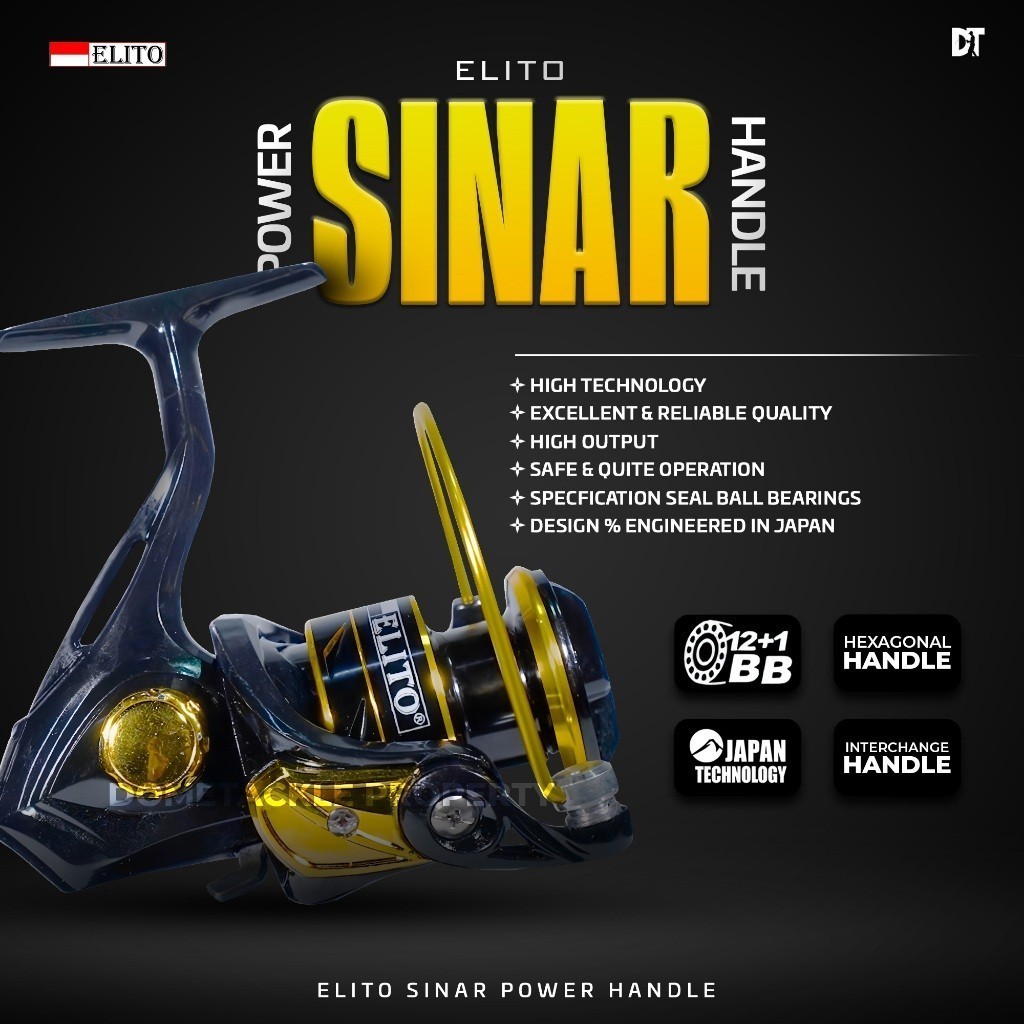 Jual Reel spinning Elito Sinar Power Handle Reel Pancing Mancing PH