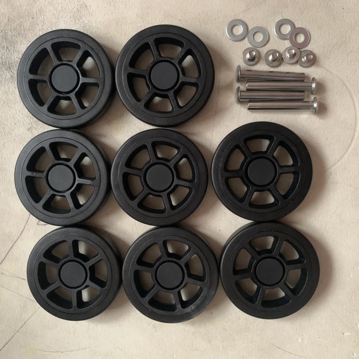 Jual RODA KOPER DOUBLE WHEEL D 60mm BLACK RJ 01 | Shopee Indonesia