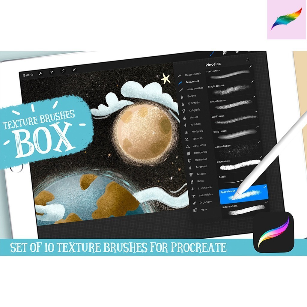 Jual Brush Procreate - Procreate Texture Brushes Box | Shopee Indonesia