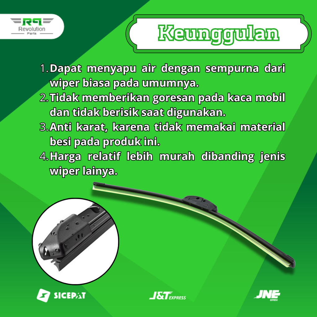 Jual Wiper Frameless Suzuki Karimun Wagon R Wiper Mobil Tanpa Rangka ...