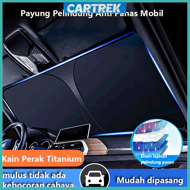 Payung Pelindung Anti Panas Mobil Kaca Depan / sunshade front mobil / Ukuran terbuka 145x80cm