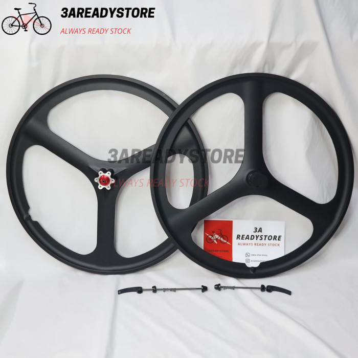 Jual velg or Wheelset racing sepeda ALLOY 26 inch warna Full Black ...