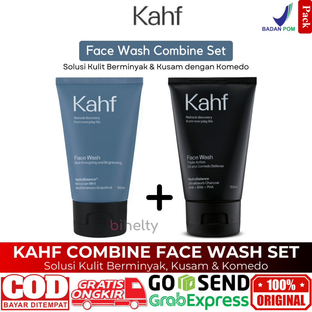 Jual Paket Kahf Face Wash Combine Set Skincare Sabun Wajah untuk Kulit