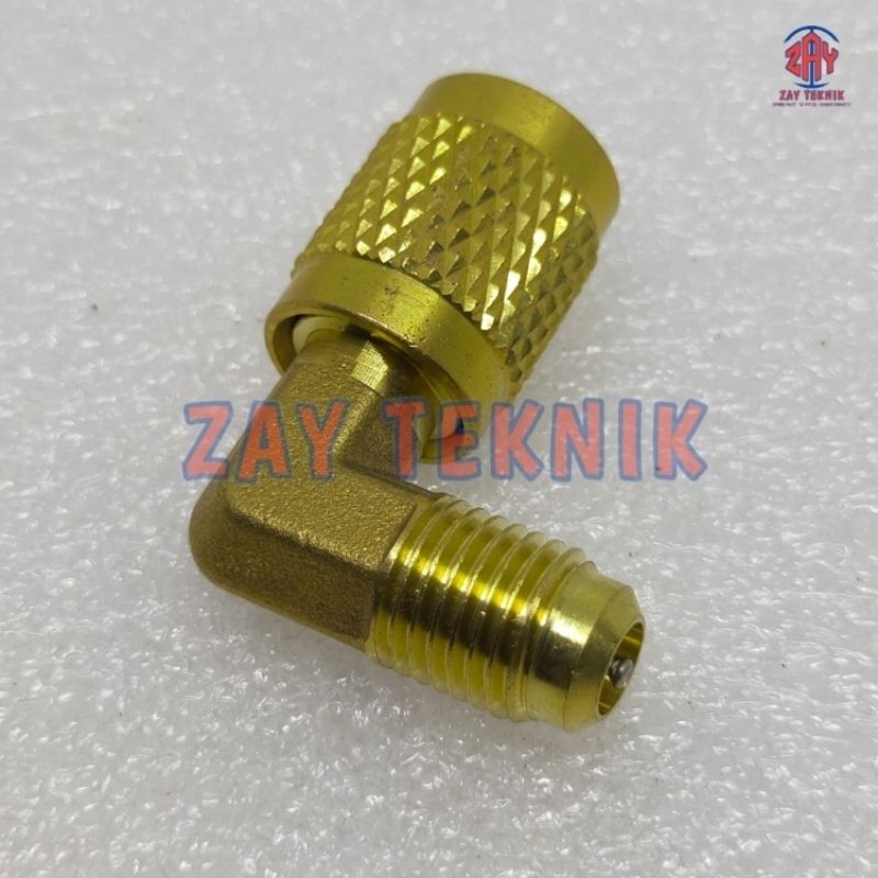 Jual Adaptor Nepel R410 R32 / Sambungan Nepel R410 R32 Bengkok | Shopee ...