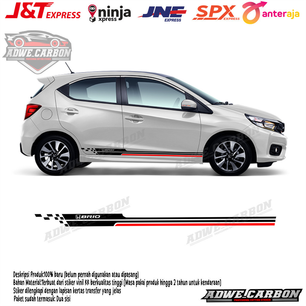 Jual stiker mobil HONDA ALL NEW BRIO stiker mobil brio sticker brio ...