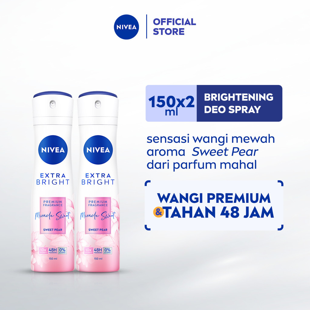 Nivea Deo Spray Perlen & Schönheit – 150 Ml, 48h Schutz, Alkoholfrei, Mit Perlenextrakt