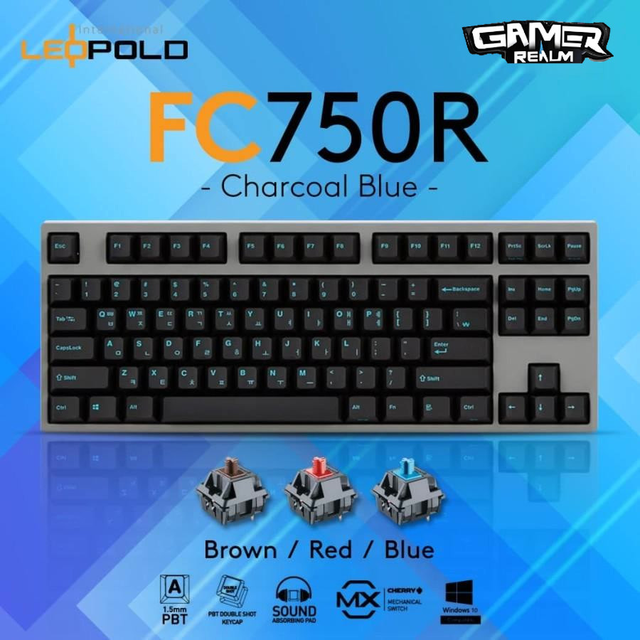 Jual Leopold FC750R Charcoal Blue Mechanical Gaming Keyboard | Shopee ...