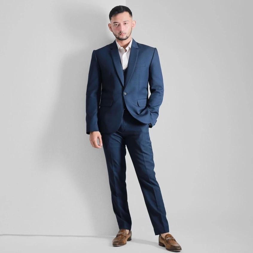 Goldy Outfit Setelan Jas Celana & Rompi Biru Navy - Vente Series - foto 1