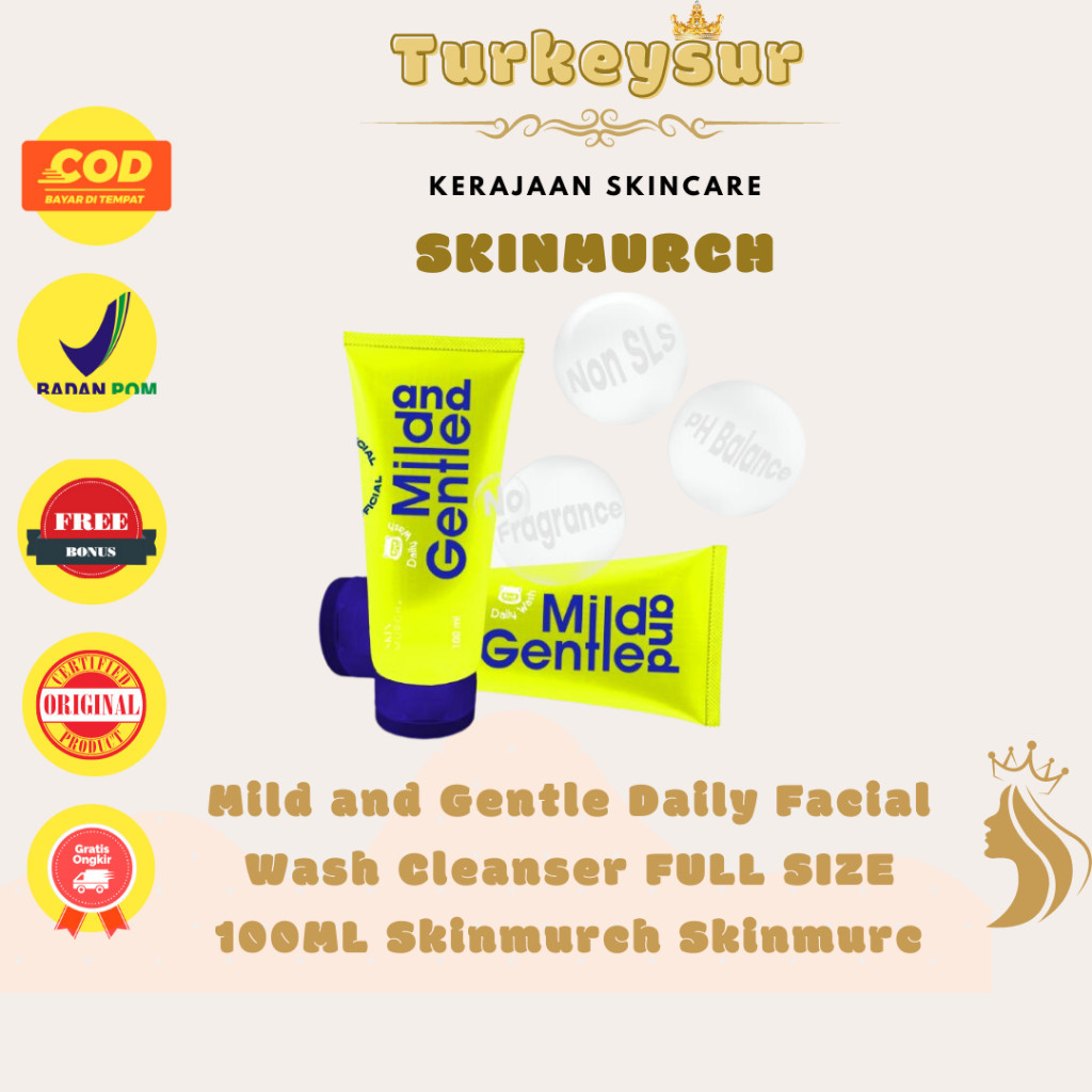 Jual SKINMURCH Mild and Gentle Daily Facial Wash Cleanser FULL SIZE ...