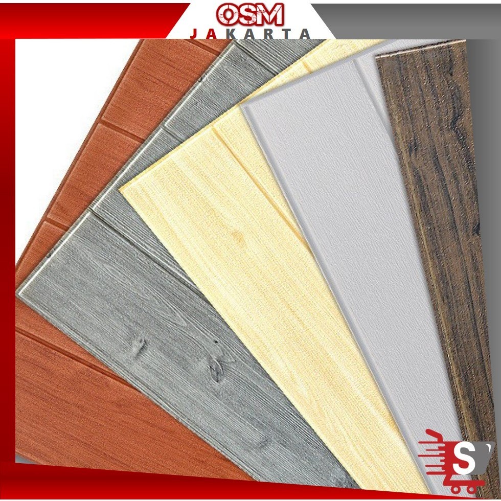 Jual Osm Jkt H Wallpaper Dinding D Foam Kayu Wallpaper Kayu