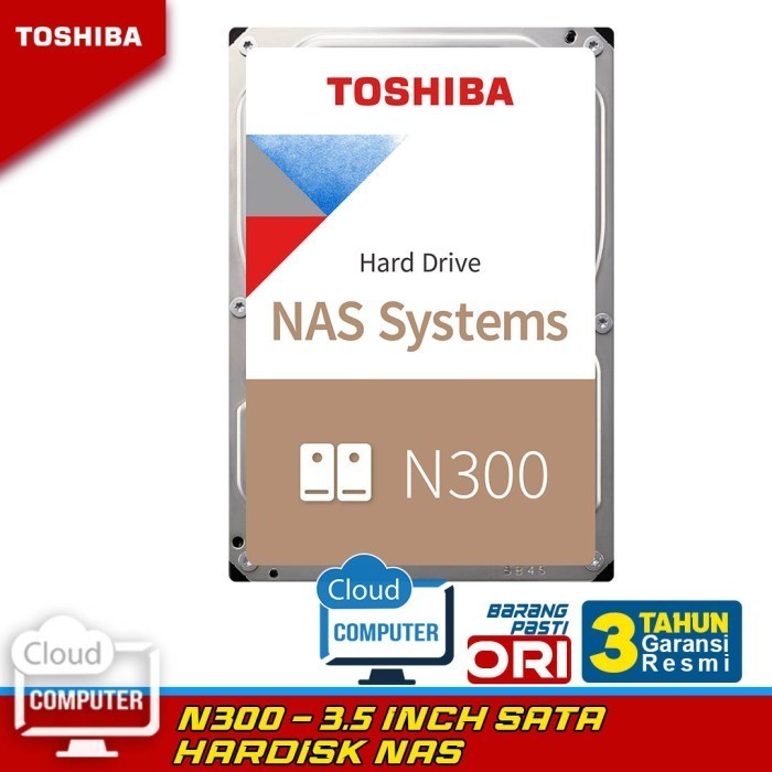 TOSHIBA N300 NAS Festplatte 12TB - 7200 RPM Für Zuverlässige Datenspeicherung