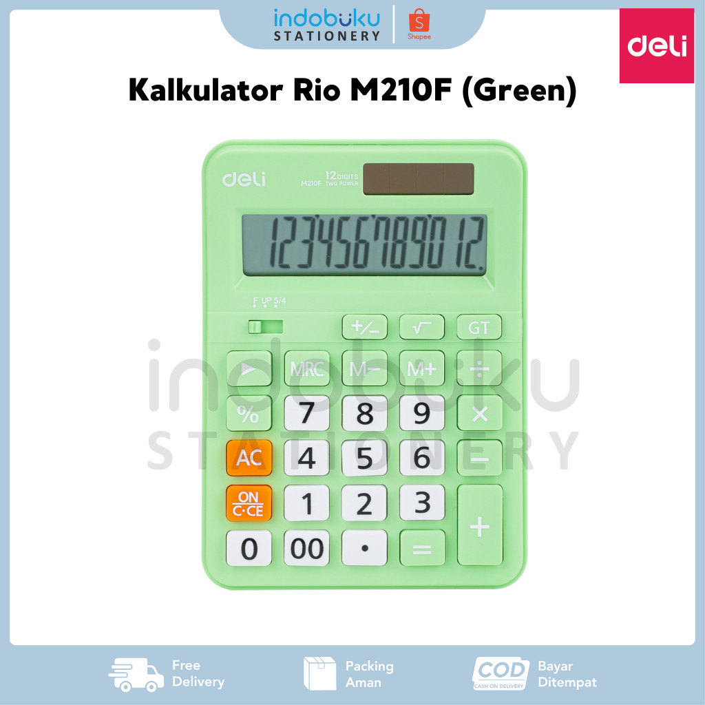 Jual Kalkulator Deli Rio M210F/ Calculator Deli Rio M210F | Shopee ...