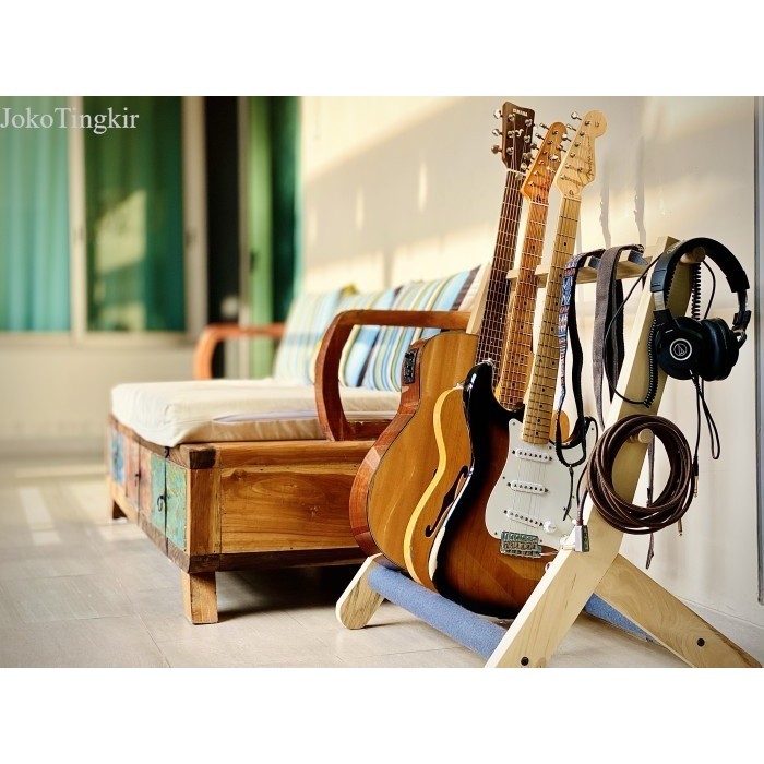 Jual Rak Gitar Kayu Lambda universal serbaguna eco daur ulang guitar ...