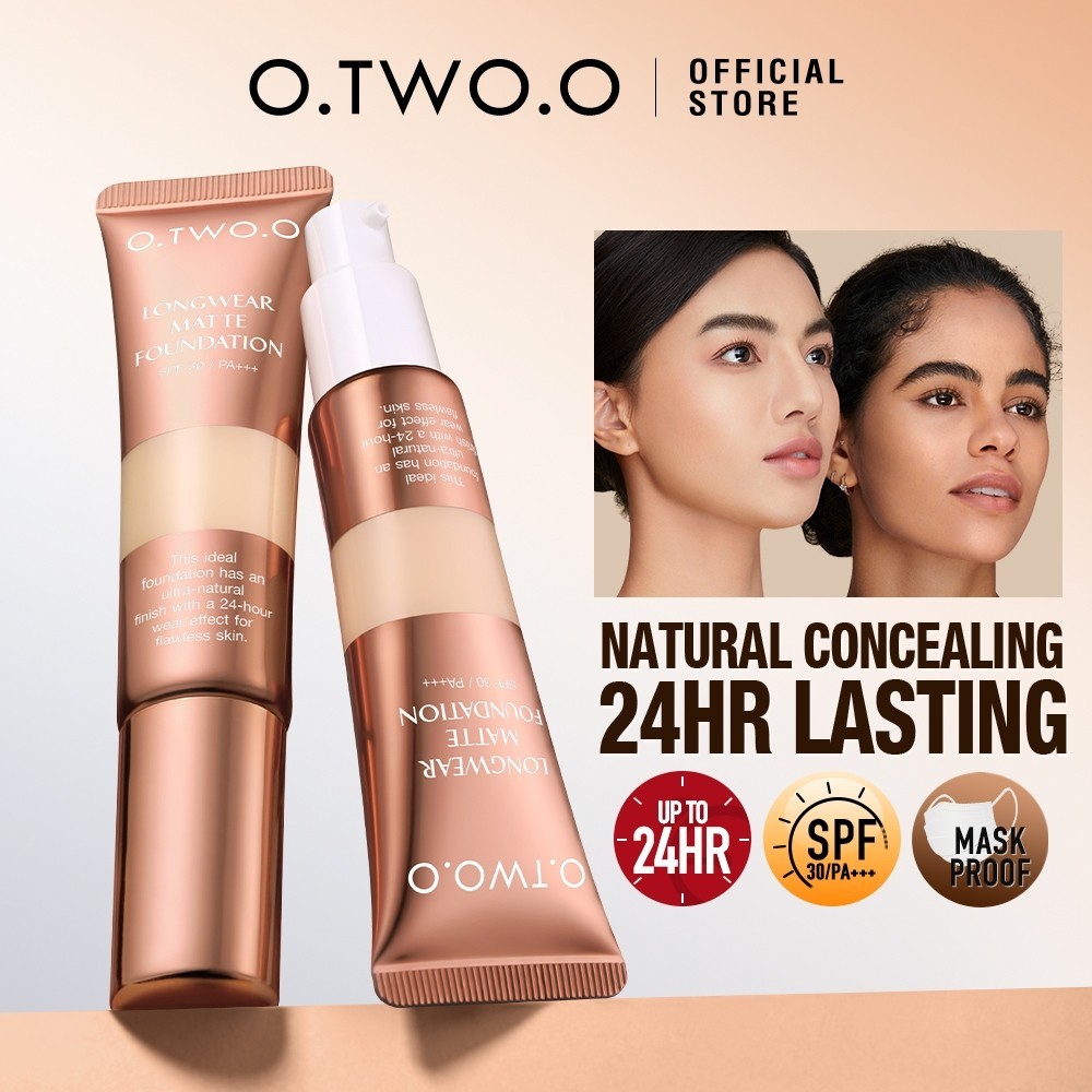 Jual O.TWO.O OTWOO O2O Matte Cover Liquid Foundation SPF30/PA ...