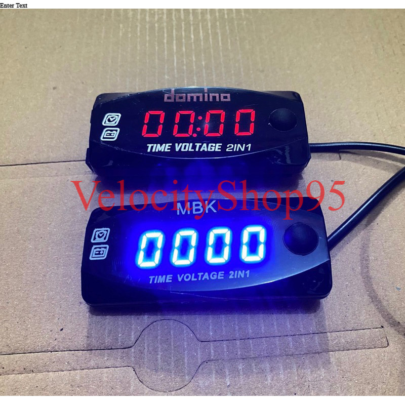 Jual Voltmeter Motor Dan Jam Digital 2 in 1 Voltmeter Amper Aki Jam ...
