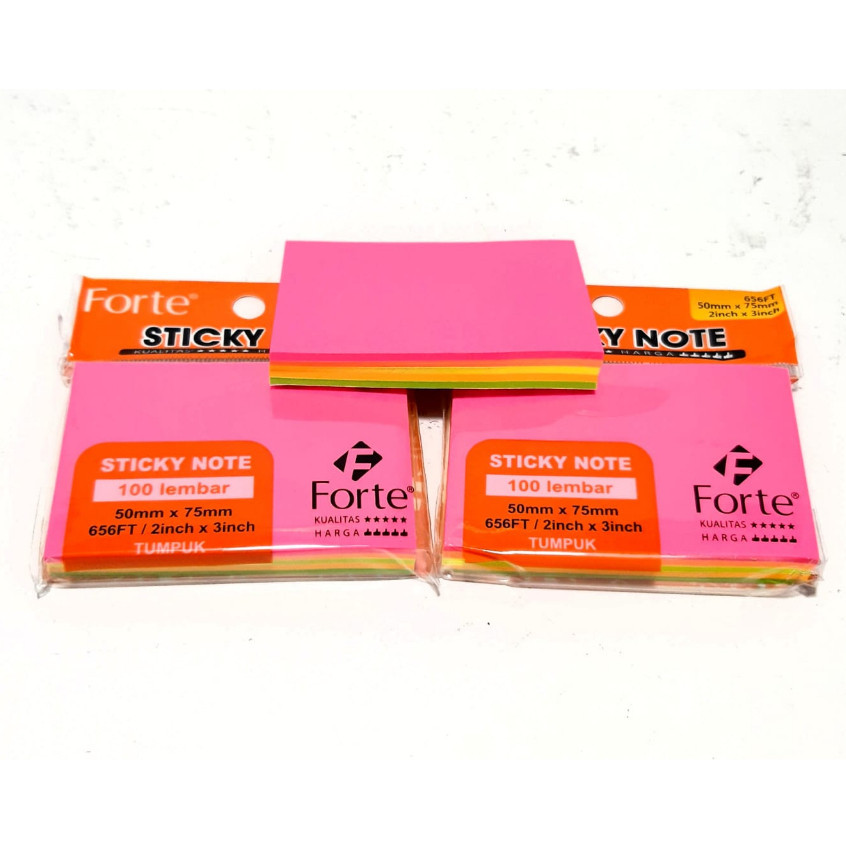 Jual HARGA GROSIR (1PACKS/100LBR ) MEMO /STICKY NOTE 2X3inch TUMPUK ...