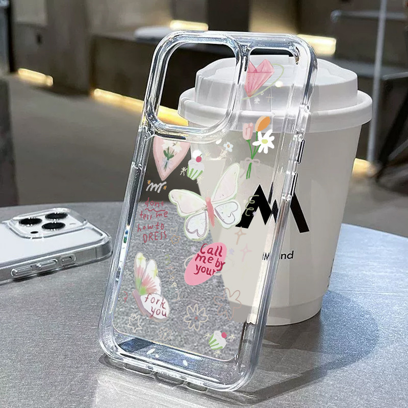Jual Beautiful butterfly phone case iPhone 15 pro max plus 6+/7+/8 - Main Image