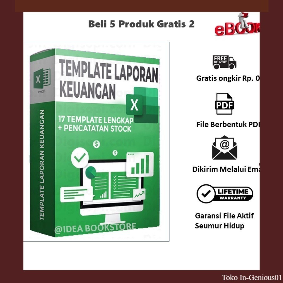 Jual Ecourse Template Excel Laporan Keuangan Pembukuan Usaha Shopee Indonesia 2935