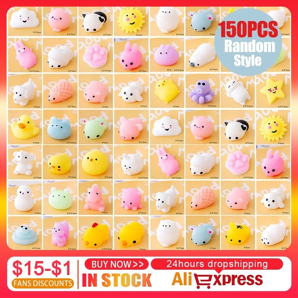 Jual 150-1PCS Kawaii Squishies Mochi Anima Squishy Toys For Kids ...