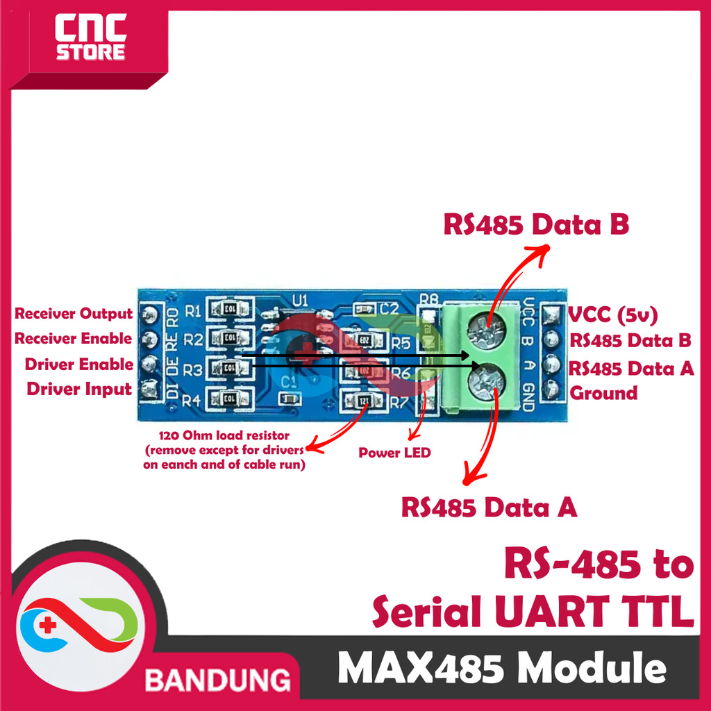 Jual MAX485 MODULE RS485 MODULE TTL TO RS-485 MODULE MCU DEVELOPMENT ...