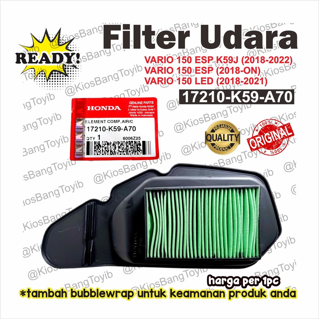 Jual Filter Udara / Saringan Udara ORIGINAL HONDA VARIO 150 ESP VARIO ...