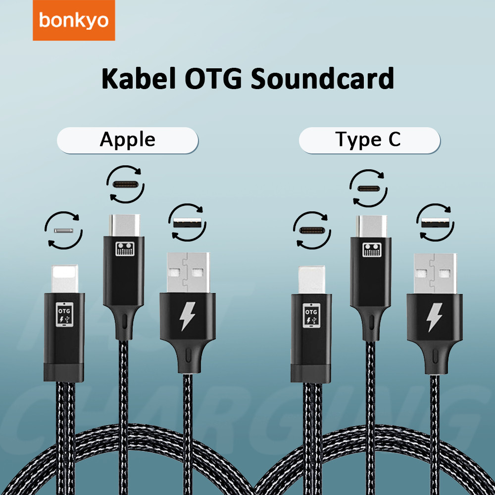 Jual Bonkyo Kabel adaptor otg kartu suara langsung cocok untuk
