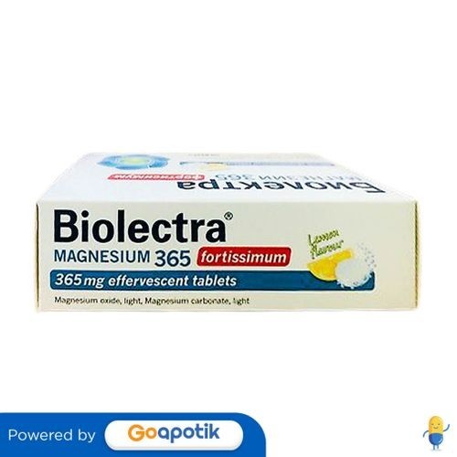 Jual Biolectra Magnesium 365 Fortisimum Strip 10 Tablet Effervescent ...