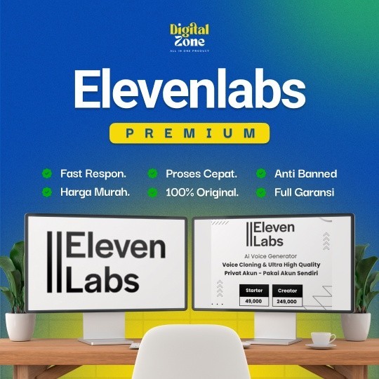 Jual ELEVENLABS AI VOICE CLONING PREMIUM 30 HARI RESMI Shopee Indonesia