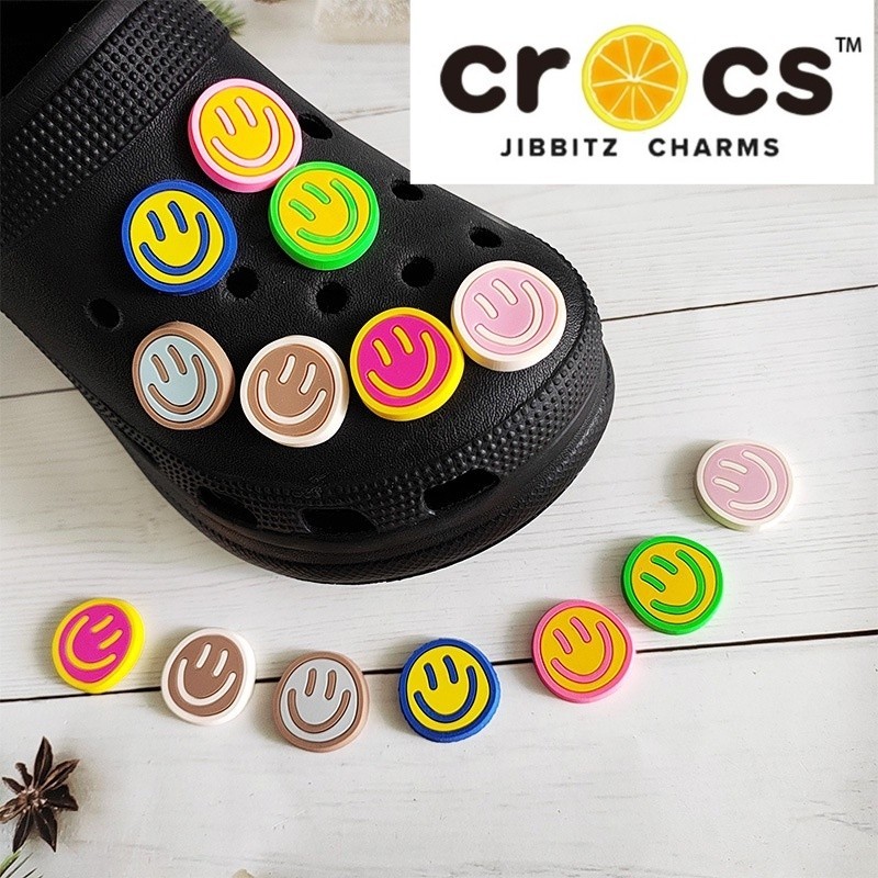 Jual Crocs Jibbitz 246 Pin Sandal Emoji Smile Cewek Perempuan Keren Hiasan Sendal Flat Flip Flop