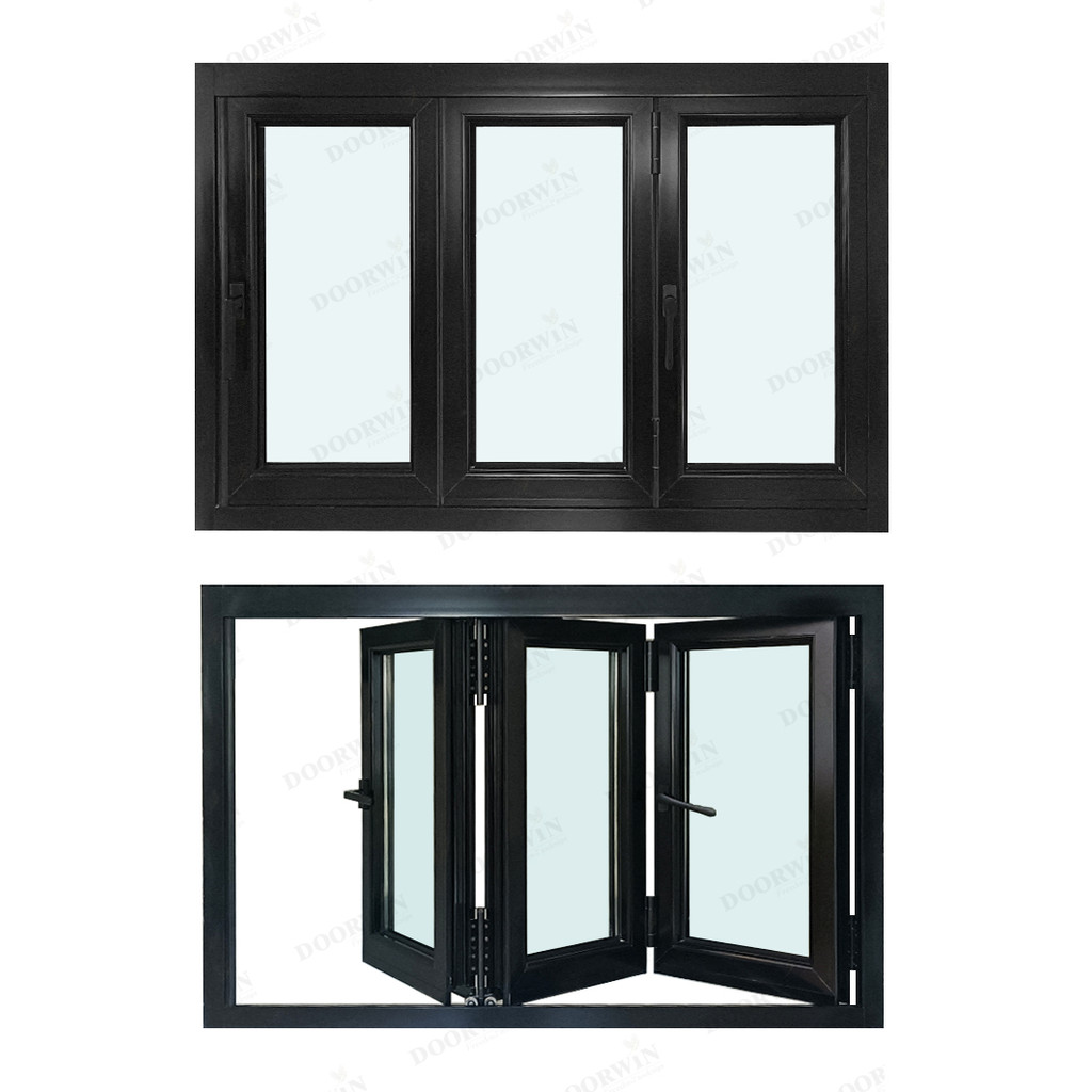 Jual Doorwin New Design Custom Champagne Color Eu Aluminium Windows Bi ...