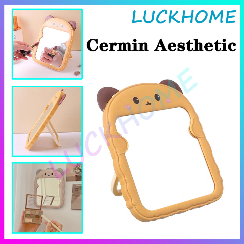 Jual Cermin Meja Rias Bentuk Kucing Foldable Vanity Mirror Cermin Meja Cermin Rias Duduk Lipat