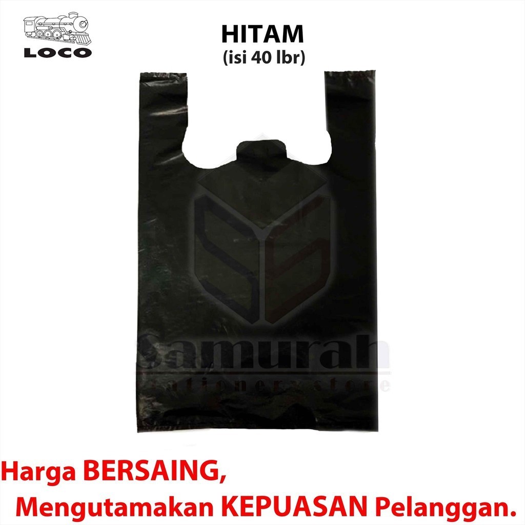 Jual Plastik HD Loco FIT Hitam lebar 30 / Kantong Kresek HDPE 30 x 55 ...