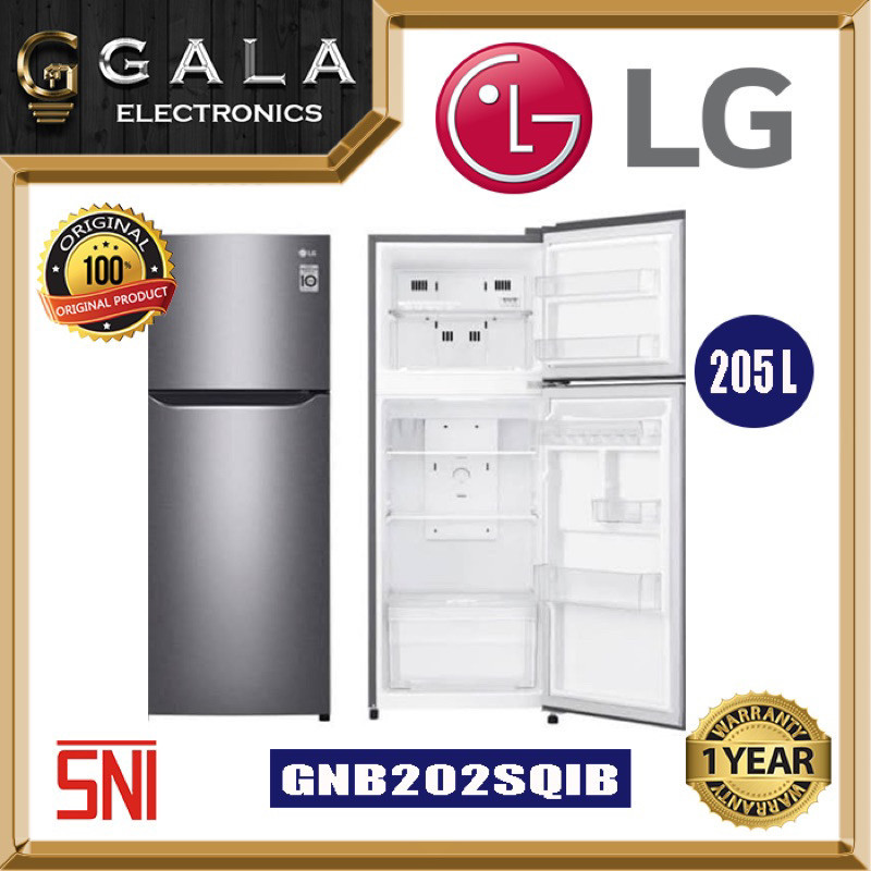 Jual LEMARI ES / KULKAS LG INVERTER GNB202SQIB (2 PINTU) | Shopee Indonesia