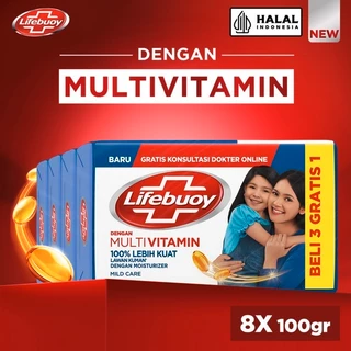 Lifebuoy Sabun Batang Mild Care 4x100 g x2