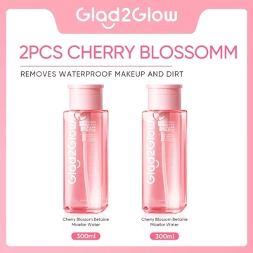 100 Beli 2 Save More Glad2Glow Make Up Remover Cleansing Water 300ml Cherry Blossom Betaine