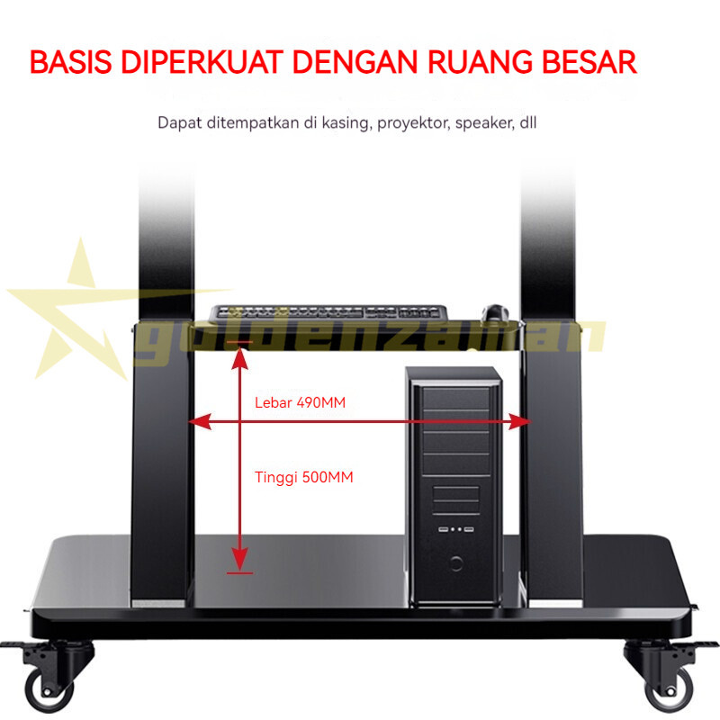 Jual 32-85 Inch Standing Bracket TV Roda Breket TV Berdiri Trolley with ...
